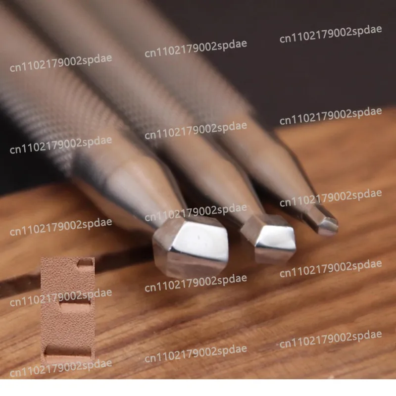 Dual-Side Edge Stamp Set S2x2.3/M4x4.5/L6x6.8mm - 304 Stainless Steel Leather Tool For Veg Tanned DIY Craft