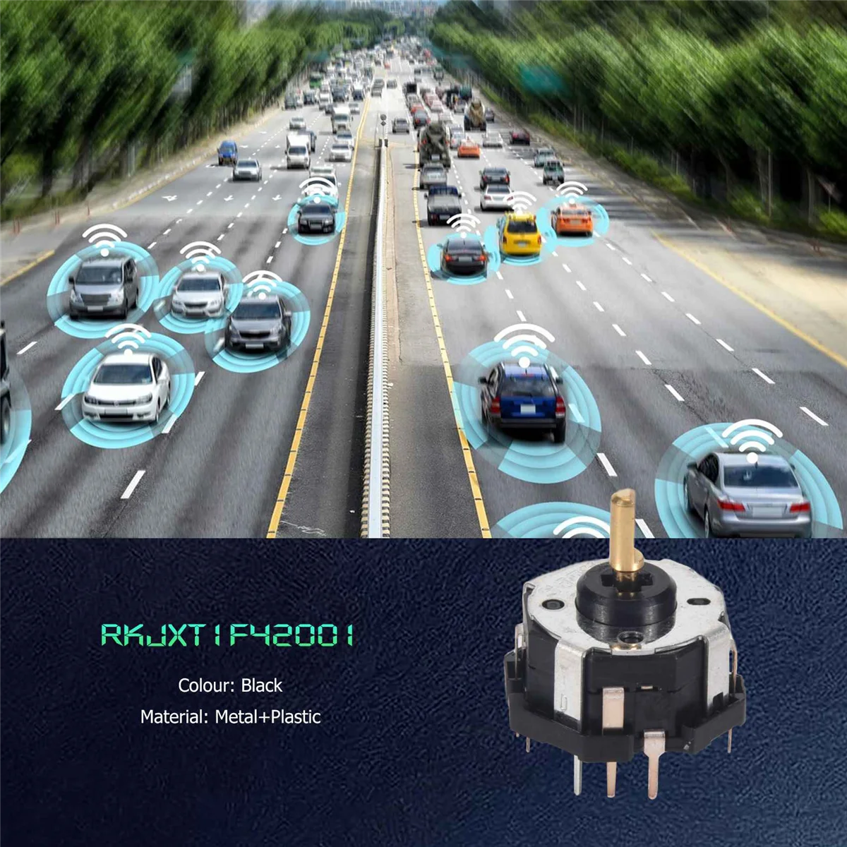 ГОРЯЧИЙ RKJXT1F42001 4-позиционный переключатель Автомобильный навигационный энкодер Ключевой кулисный переключатель с кодировщиком нажимного переключателя