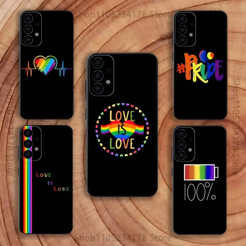 

Love Is Love LGBT Rainbow Phone Case for Samsung S24 S22 S25 Ultra S9 S20 FE S23 Plus S10 S21 Shockproof Funda Cover