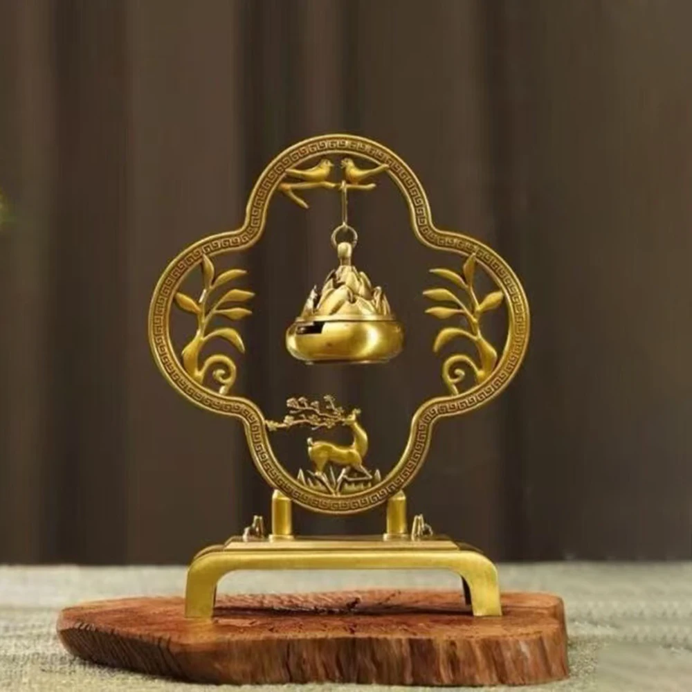 Mini Hanging Backflow Incense Burner, Creative Magpie on Plum Blossom Hanging Censer for Incense Slices, Vintage Indoor Decor