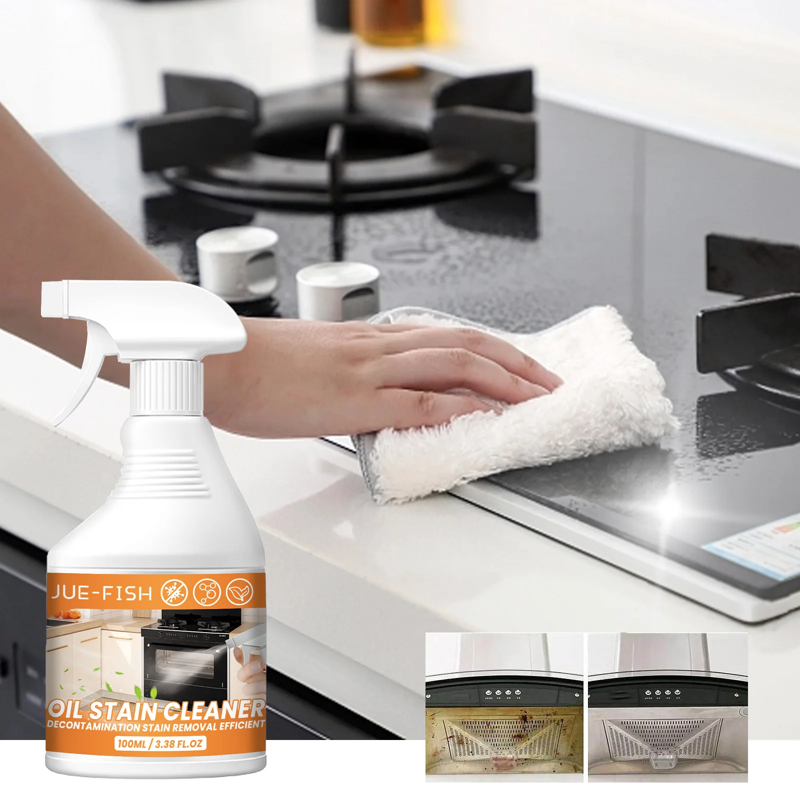 Oil Stain Cleaner Foam Remove Stove Oven Heavy Oil Range Hood Degreaser Cooktop Dirt Decontamination Kitchen Grease Bubble Spray