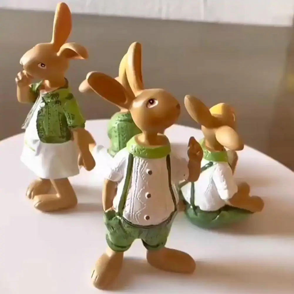 

Easter Decoration Useful Easter Green Rabbit Micro Landscape Decoration Lightweight Easter Ornament
