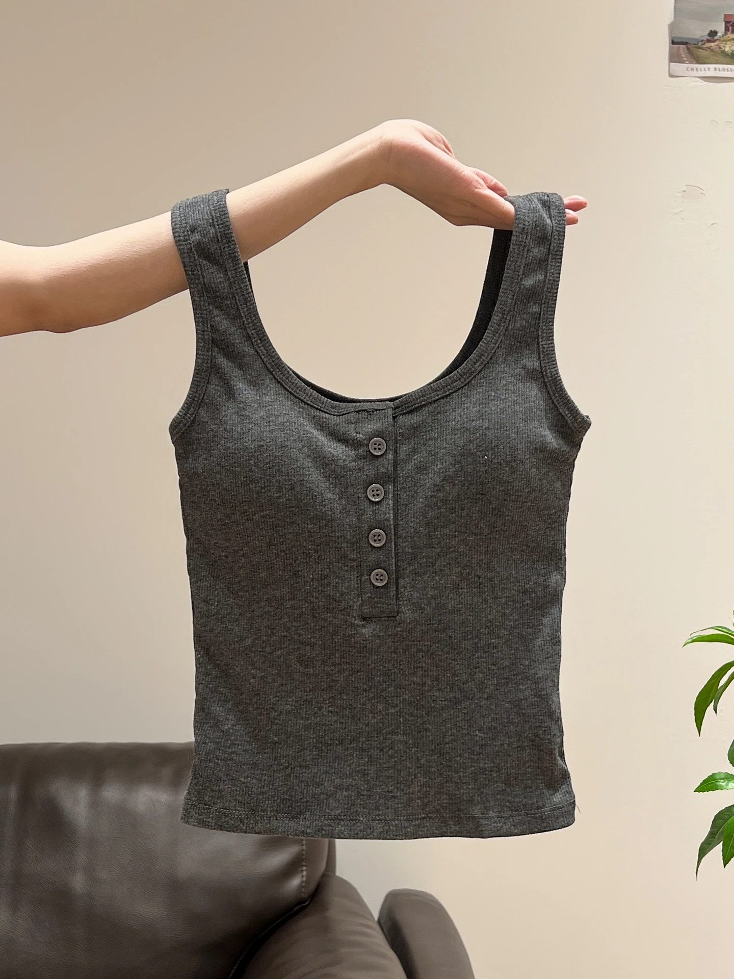 Débardeur coupe cintrée pour femme, gilet Svel avec coussinet de poitrine, dissimule la poitrine latérale pour un usage quotidien, coréen, automne hiver