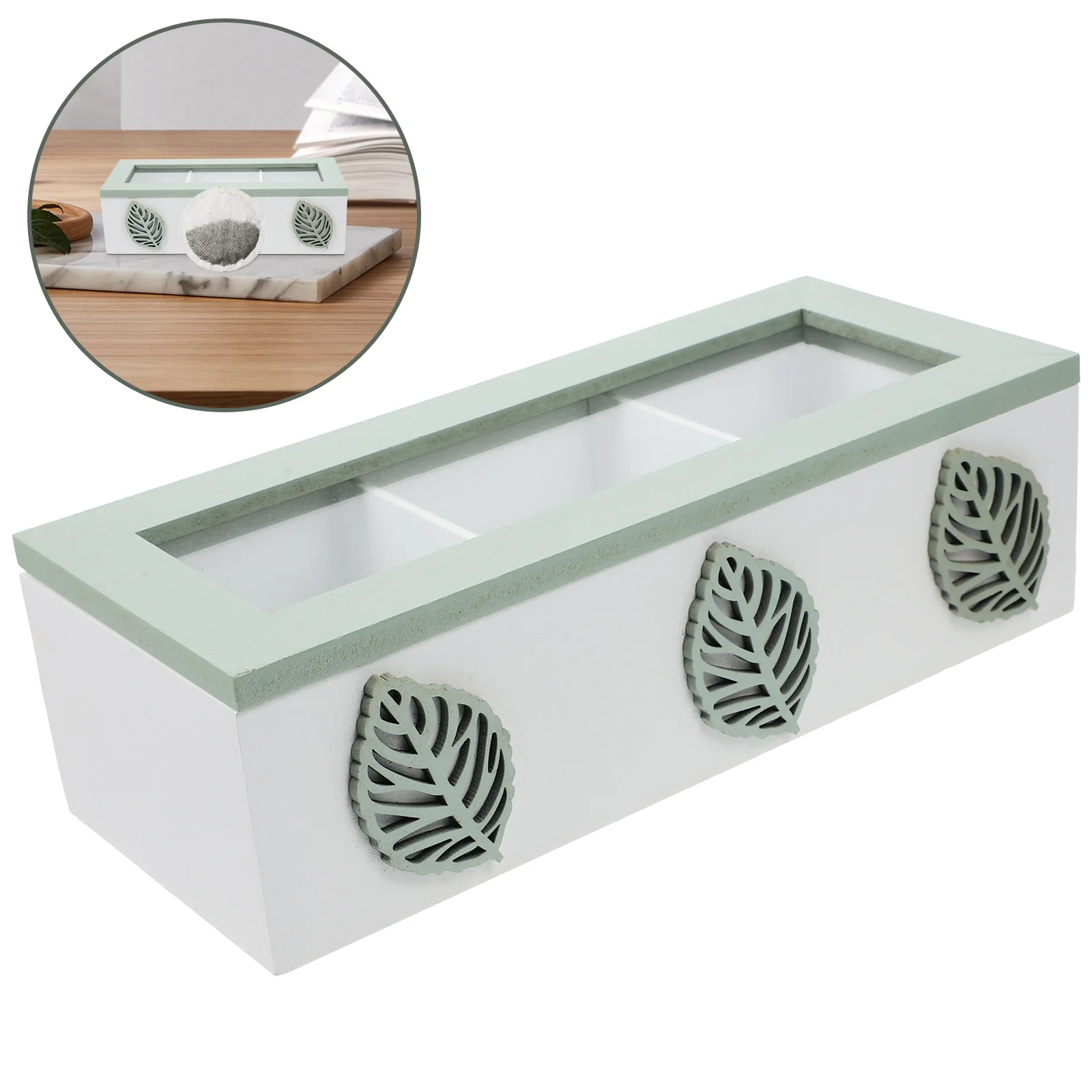 

Tea Storage Containers Organizer for Bags Jewelry Boxes Coffee Bar Cabinet Small and Fresh Holder