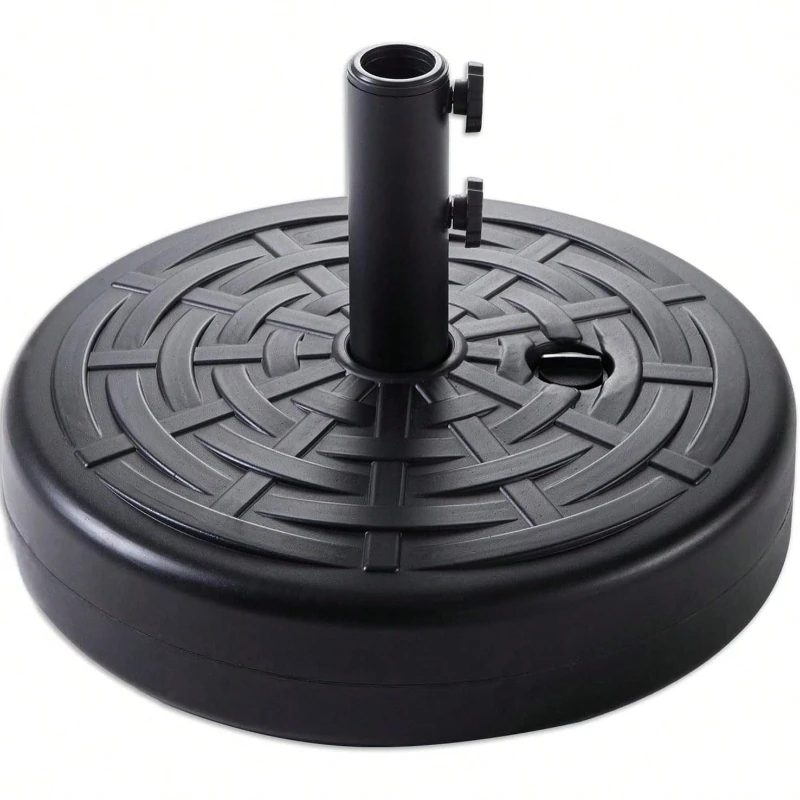 Patio Umbrella Base 50 Lbs Water Filled Stand Heavy Duty Outdoor Umbrella Holder for Market Black