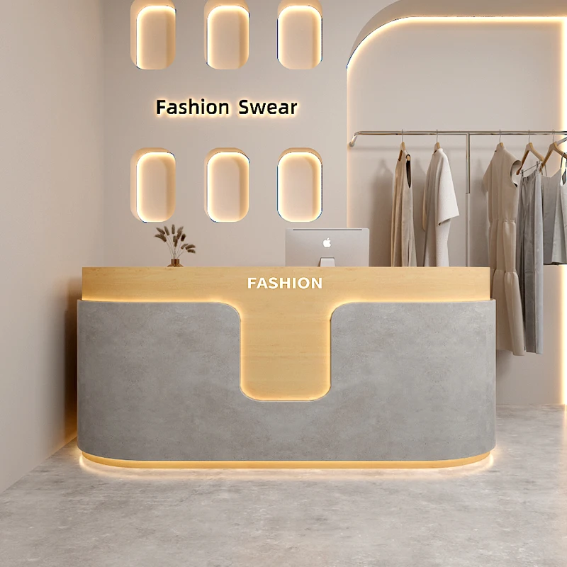 المدخل مقعد مكتب الاستقبال مكتب مذاكرة مكتب الاستقبال تصفيف الشعر Infodesk مكتب Bancone Per Negozio الأثاث الفاخر #2