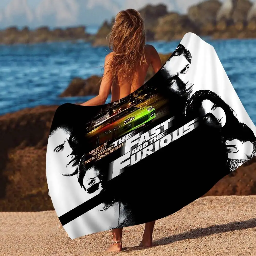 Fast And Furious Beach Towel Colorful Bath Towels for Girl Microfiber Quick Dry Custom Sand Free Beach Yoga Spa Gym Pool