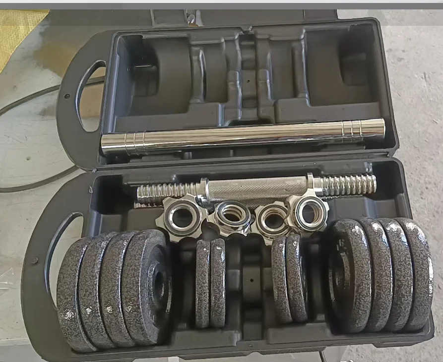 Equipo de gimnasio de peso libre de 30 libras y 15 kg, juego de mancuernas ajustables de hierro con caja de embalaje, nuevo de 2025