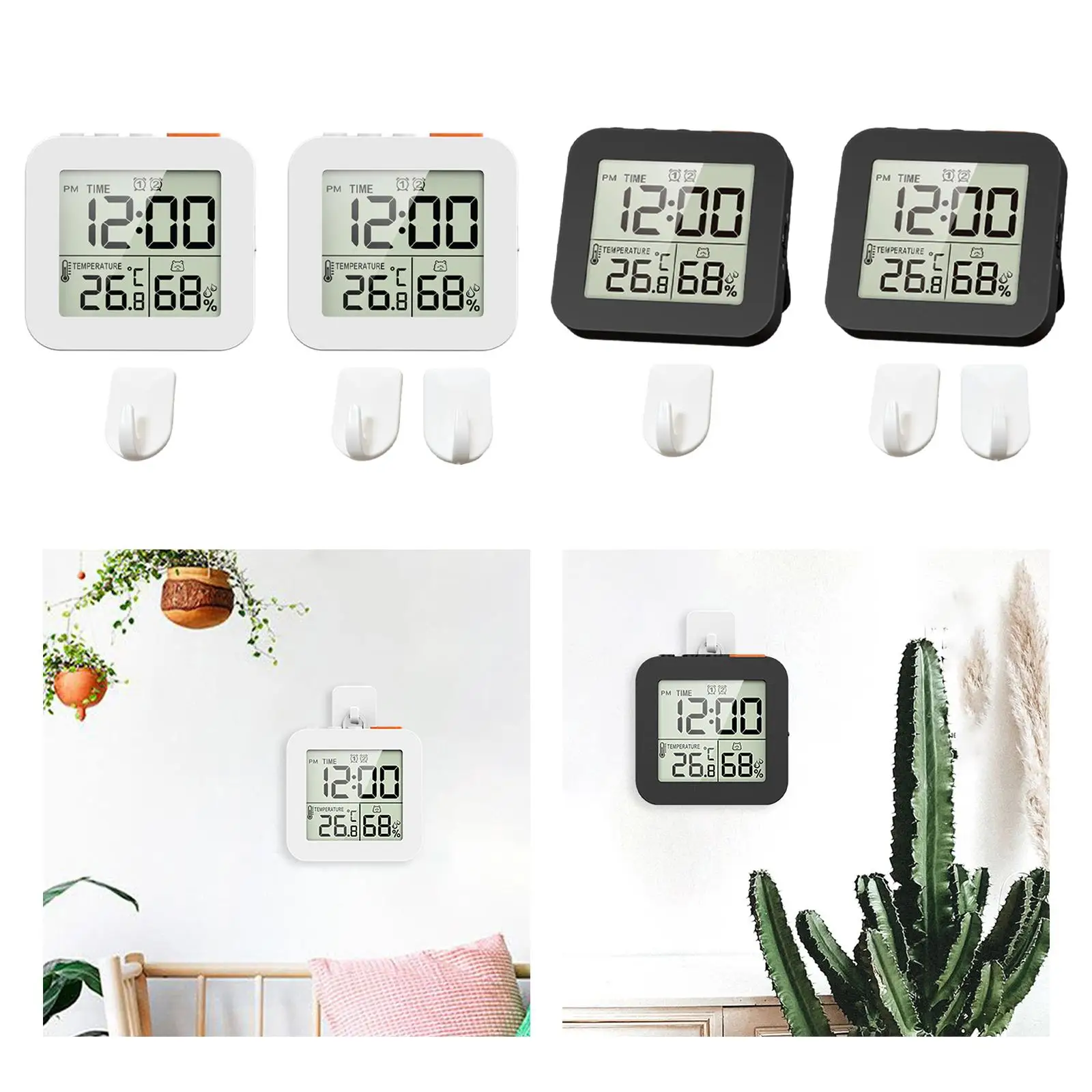 Reloj despertador digital Reloj de baño digital para dormitorio Sala de estar