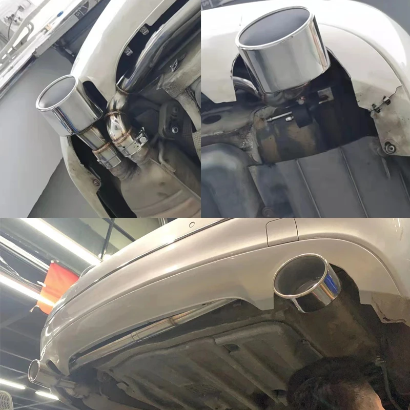 Doppelte Auspuffspitze für Benz W204 C200 C300 C180 C260 UP C63 Look Edelstahl Schalldämpferspitze Endrohrdüse
