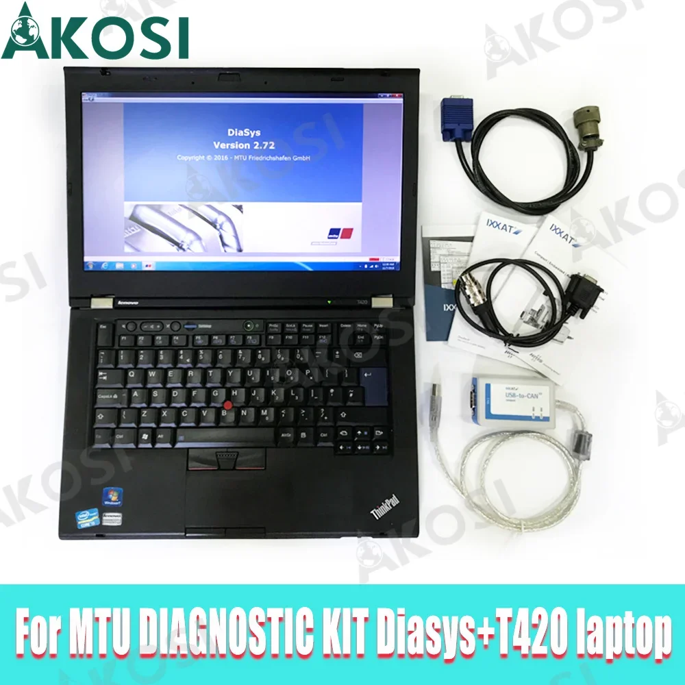 T420 Laptop and for MTU DIAGNOSTIC KIT (USB-to-CAN) MTU Diasys MTU MEDC ECU4 Diagnostic Cable +MTU controllers ADEC ECU9 Cable