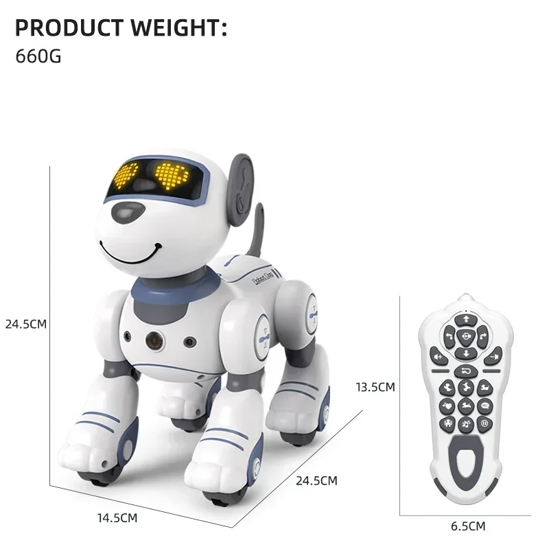 Chien robot télécommandé, marche acrobatique, animal de compagnie phtalélectrique, chien télécommandé, animal de compagnie magique, jouet tactile intelligent