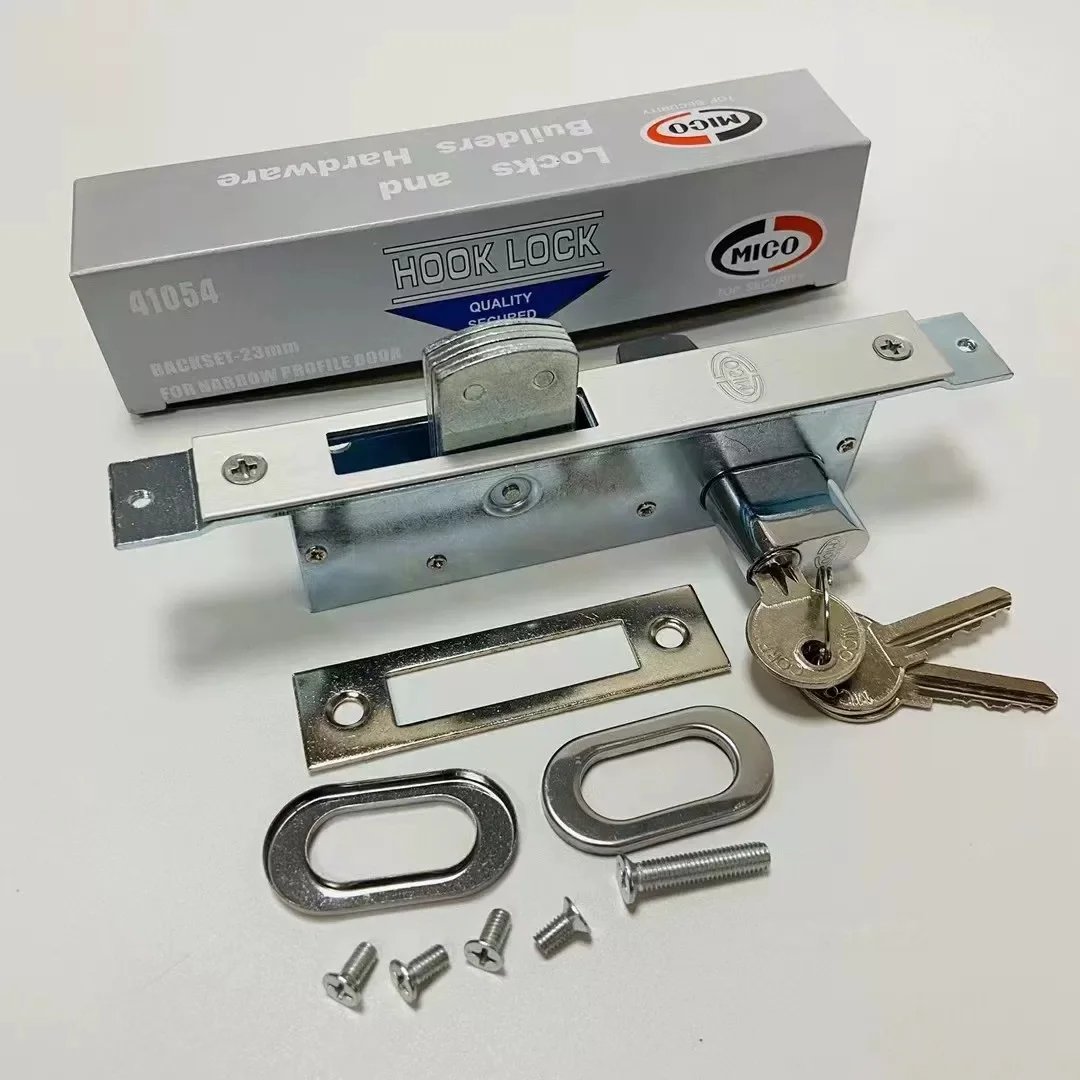 

Замок для дверей из алюминиевого сплава, замок для раздвижных дверей, замок для распашных дверей, напольный крючковый замок для стеклянных дверей в раме, цилиндр замка, головка замка