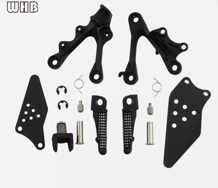 

EU quality motocycle Front Foot Pegs Footrest Bracket Set Floorboard Kits For KAWASAKI Ninja ZX6R 2009-23 ZX636 2013-2023 2016