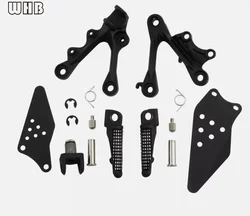 EU quality motocycle Front Foot Pegs Footrest Bracket Set Floorboard Kits For KAWASAKI Ninja ZX6R 2009-23 ZX636 2013-2023 2016