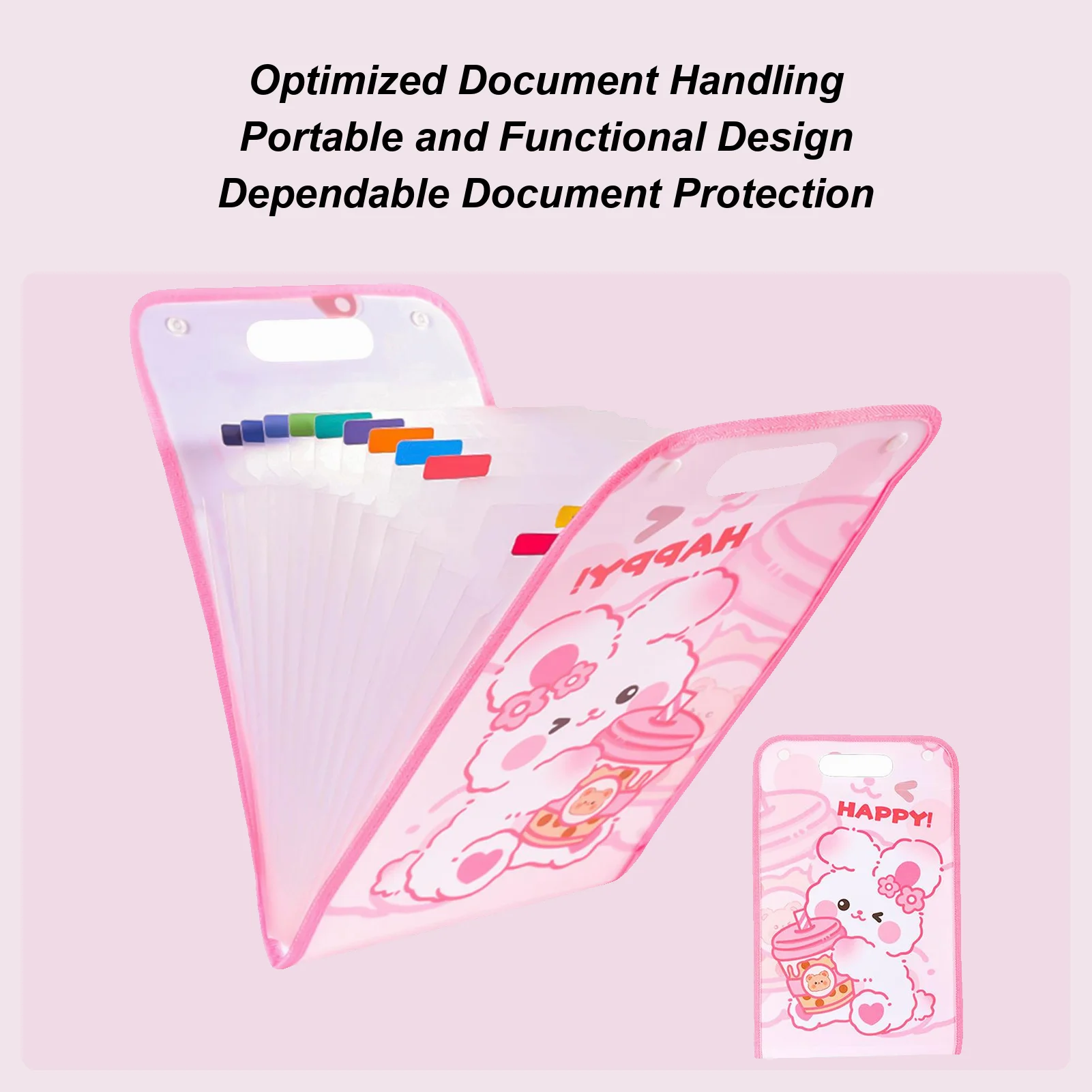 

Waterproof Folder For Documents Document Organizer Bag Folder Pouch Reusable Binder Portable Storage For Home Women Men Offices