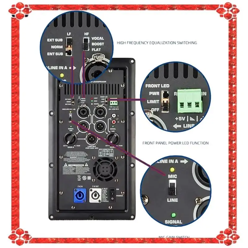 Consegna in 24 ore 2X K12A Modulo amplificatore di potenza digitale professionale 1000W Amplificatore di potenza in classe D attivo ampio