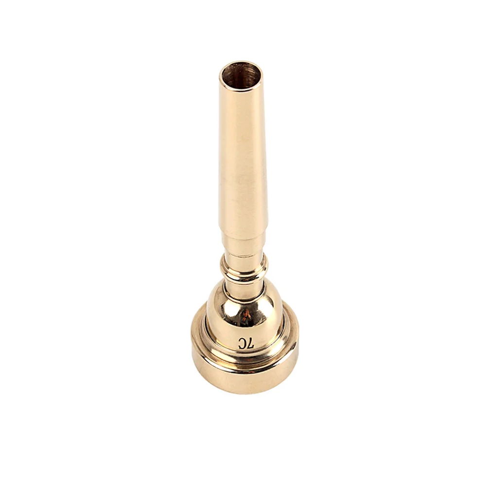 

Trumpet Mouthpiece Gold Plated Metal Bullet Shape For Professional Beginner Clear Tone C519