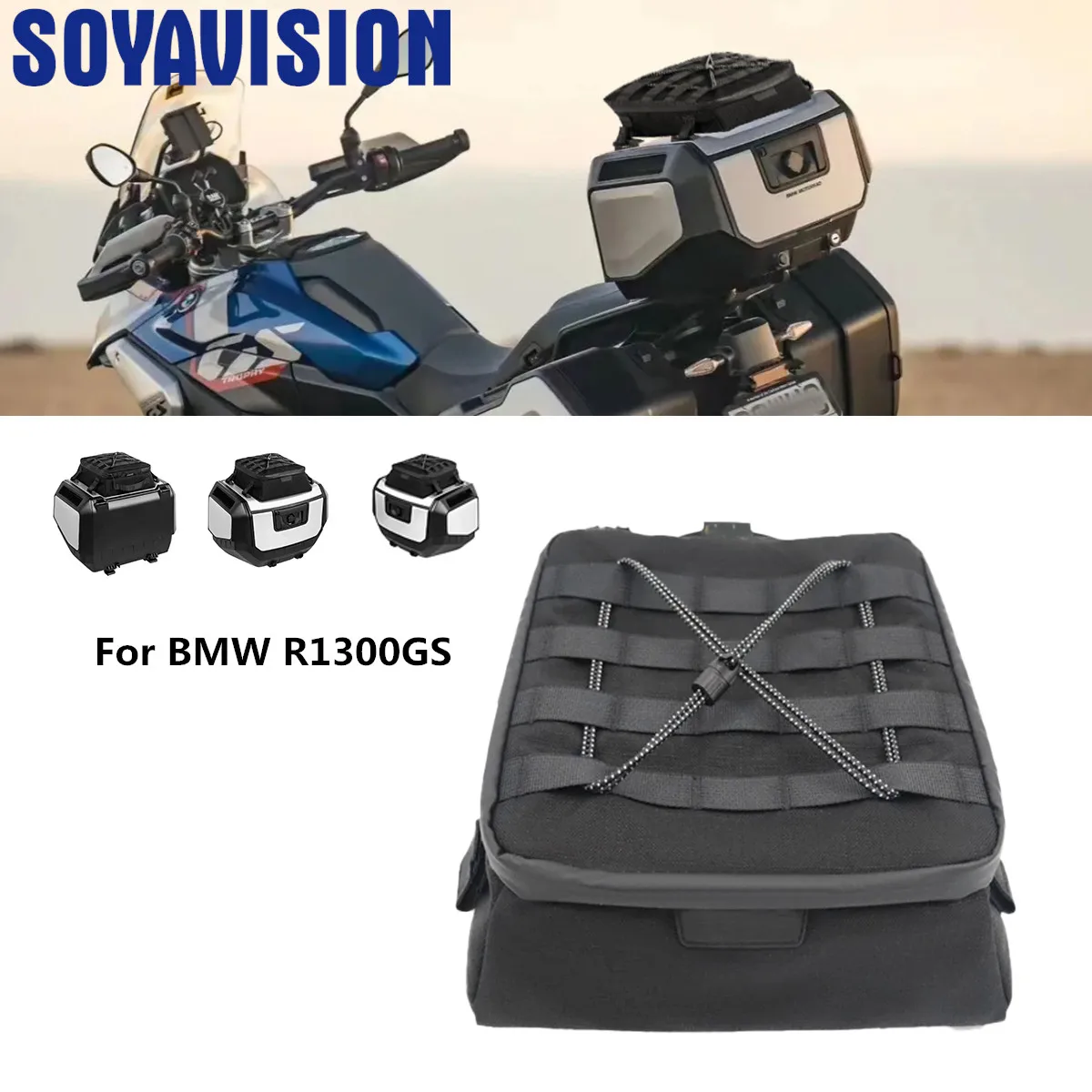 

Черный мотоциклетный верхний чехол Vario для BMW R1300GS R1300 R 1300 GS 2023 2024, водонепроницаемый верхний чехол для мотоцикла, сумка для набора инструментов