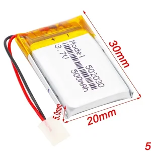Wiederaufladbare Batterie von Lithium Lithium lio Li, Lipo, MP3, MP4 -Lautsprecher, Tachograph, Auto, DVR, 3,7 V, 500mah, 502030, 2 Pces 6 Hauptverkaufskurs - №5