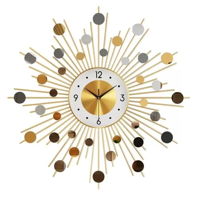 

&c 60cm Golden Fashion Modern Simple Clock Personality Creative Home Nordic Living Room Decor Light Luxury Watch Dropshipping