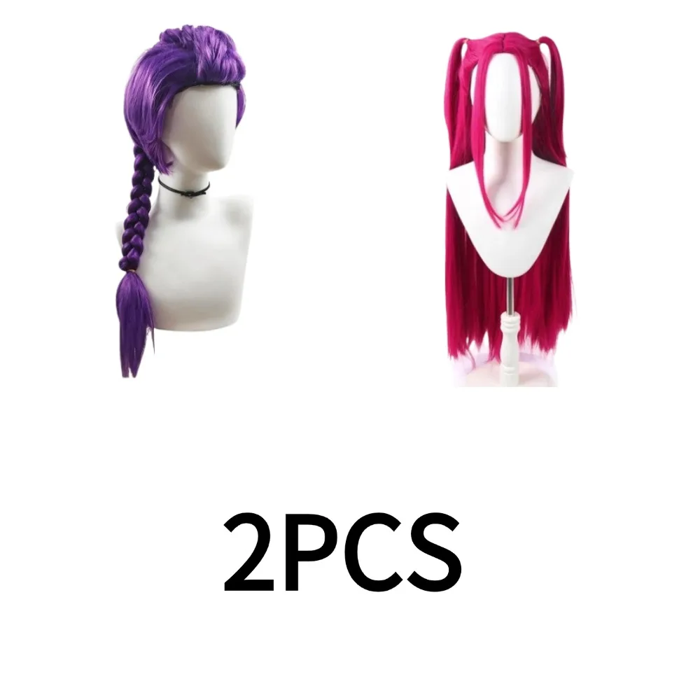 

1/2PCS HOT KPOP Demon Hunters Rumi Purple Cosplay Wig Halloween Party Roleplay Wig Heat Resistant Synthetic Wig Halloween Gift
