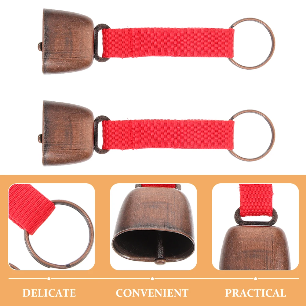 

2 Pcs Mountaineering Bear Bells Vintage Metal Outdoor Hiking Camping Anti Lost Cow Iron Bell for Climbing Pets Farm Animals
