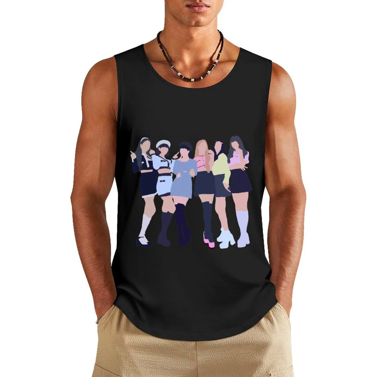 MAGO Gfriend Silhouette Tank Top vests for men t-shirt for man man sexy?costume gym t-shirts