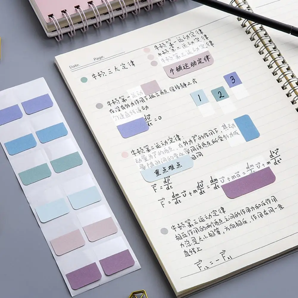 Multicolor  Practical Pages Book Markers Message  Board Lightweight Index Sticker Fade-resistant   School Supplies