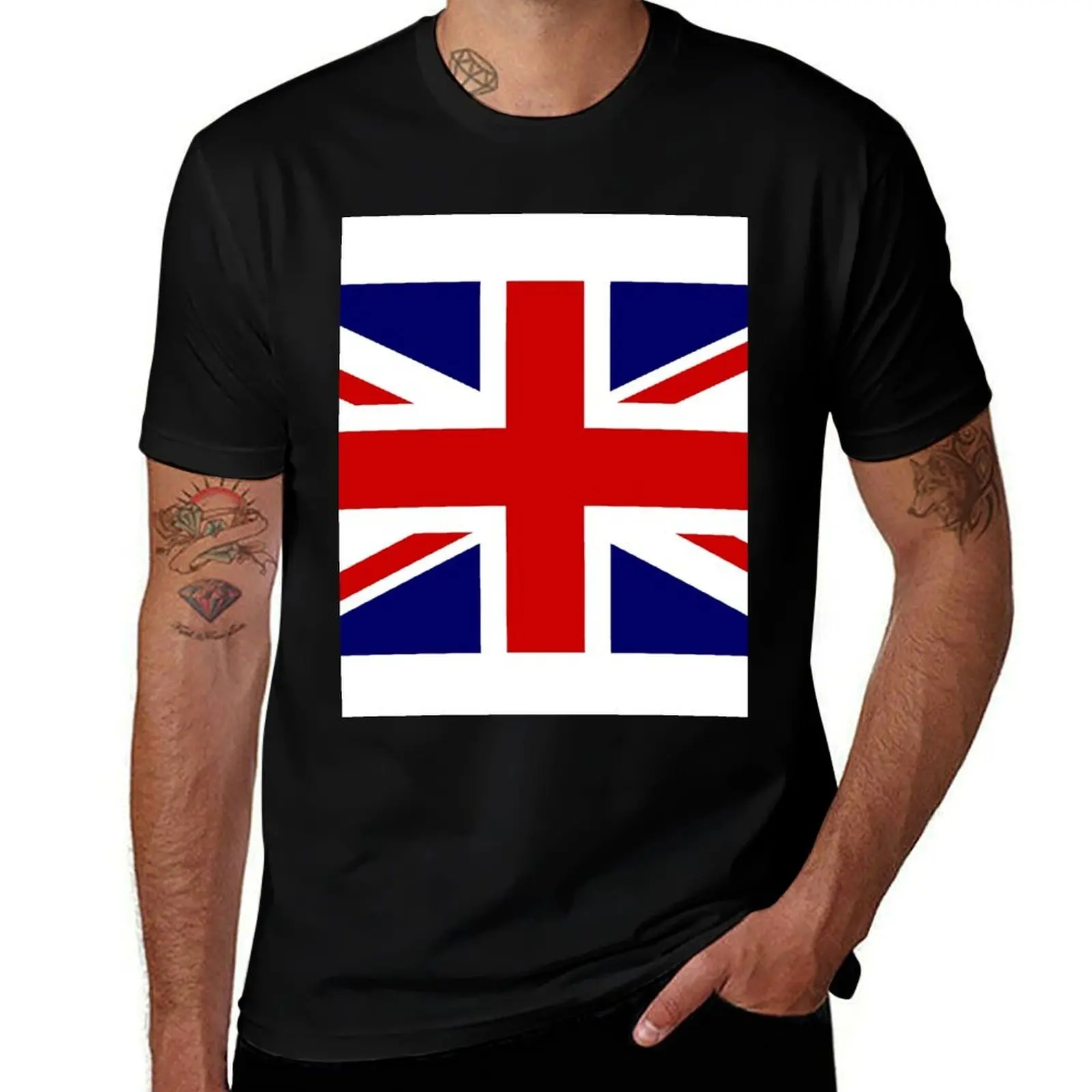 Union Jack T-Shirt graphic t shirts street wear t shirts for men cotton