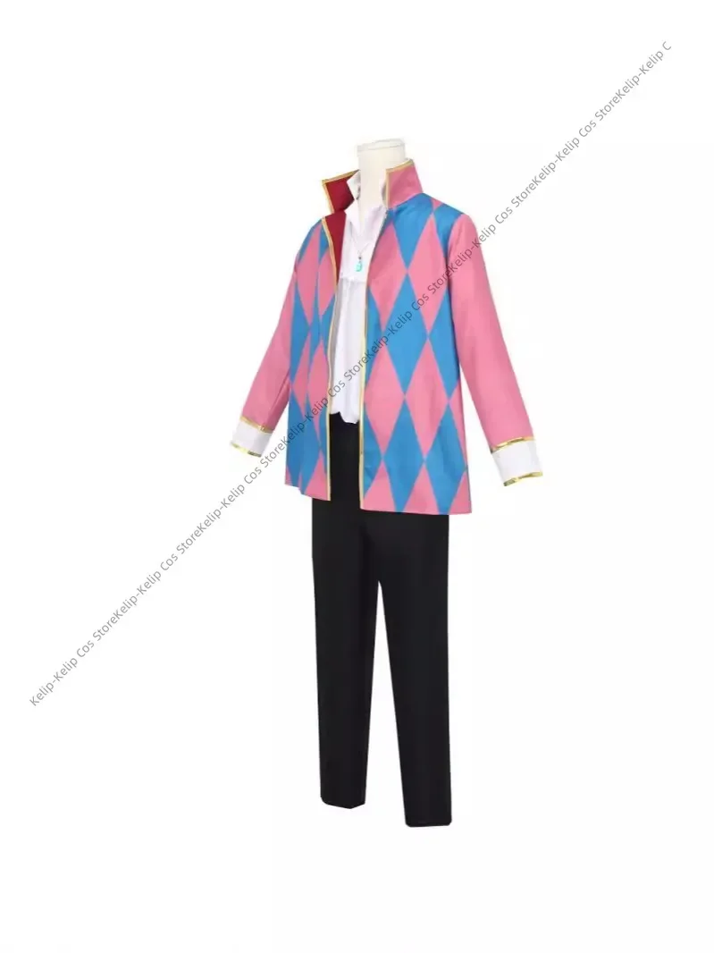 Anime Howl Cosplay disfraz peluca joyería collar uniforme chaqueta hombres mujeres disfraz de Halloween conjunto completo