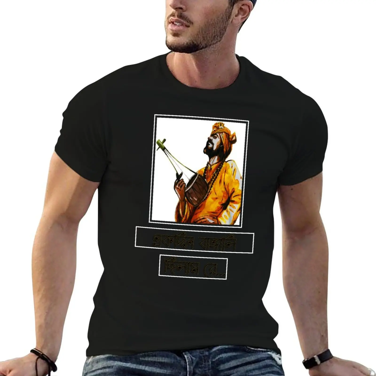 Camiseta Bangla Baul, camiseta informal para hombre, camiseta de algodón 100% de marca de lujo para hombre, paquete de camisetas blancas