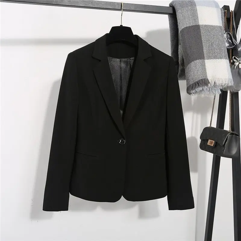 Chaqueta de Traje Corta y E para Mujer, Versión Coreana, Ropa de Trabajo Profesional, Corte Entallado, Estilo Diosa, A...