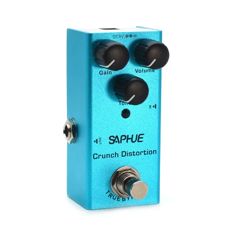 SAPHUE Electric Guitar Crunch Distortion Pedal Gain/Volume/Tone Knob High/Low Frequency Mini Single Type DC 9V True Bypass