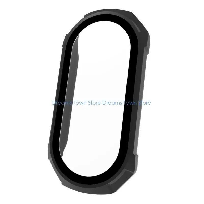

HX6A 2 in 1 Tempered Glass Film + for Case Screen Protector Full Coverage Cover PC Frame for Shell Watch Housing For Mi Band