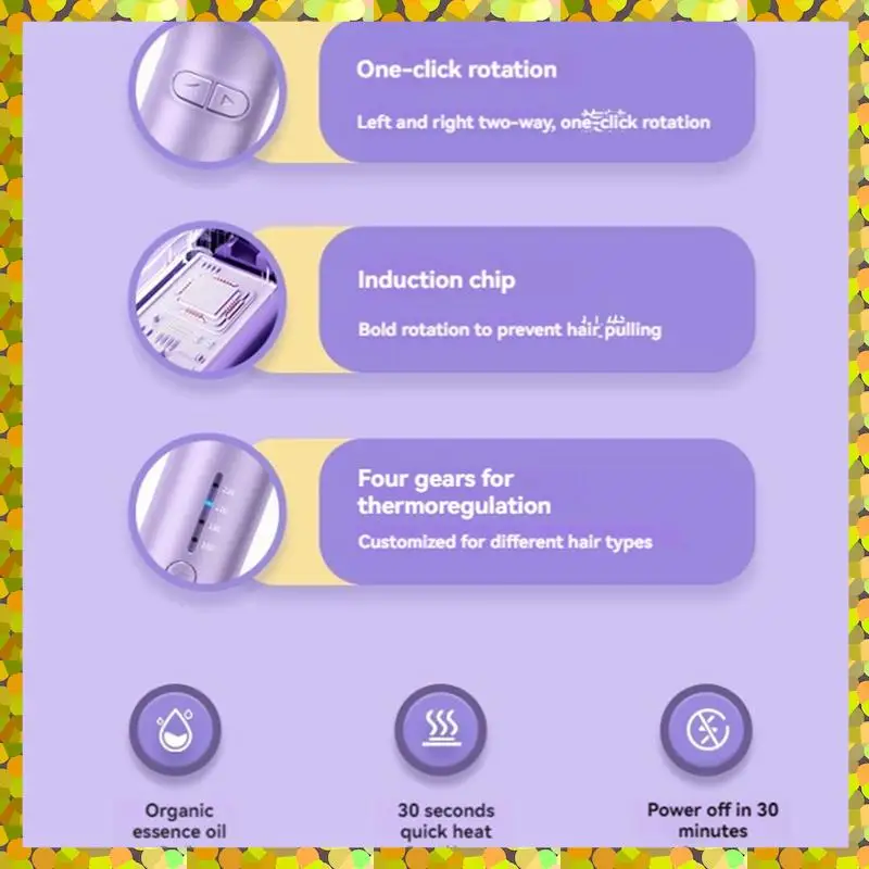 AGLH Automatischer Lockenwickler, Lockenstab, 32 mm, mit Temperaturregelung, Styling-Werkzeuge, Haareisen, US-Stecker