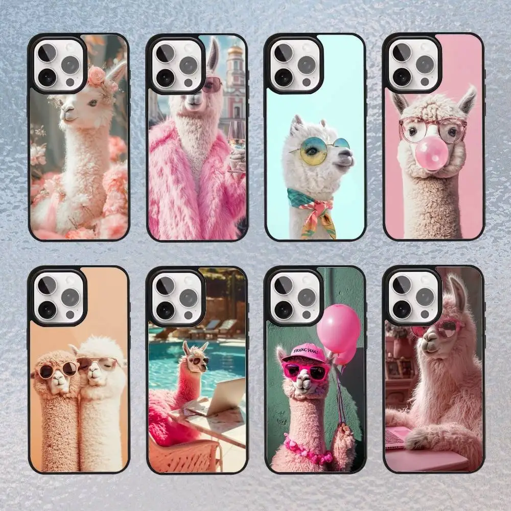 

Cute Animals A-Alpaca Phone Case for iPhone 17,16,15,14,13,12,11 Plus,Pro Max Magnetic Wireless Charging Cover