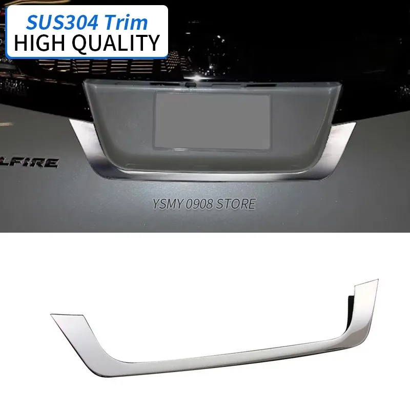 1 PCS Stainless Steel Car Styling External Accessories Car Rear Tail Gate Garnish for Toyota Alphard Vellfire 30 2015