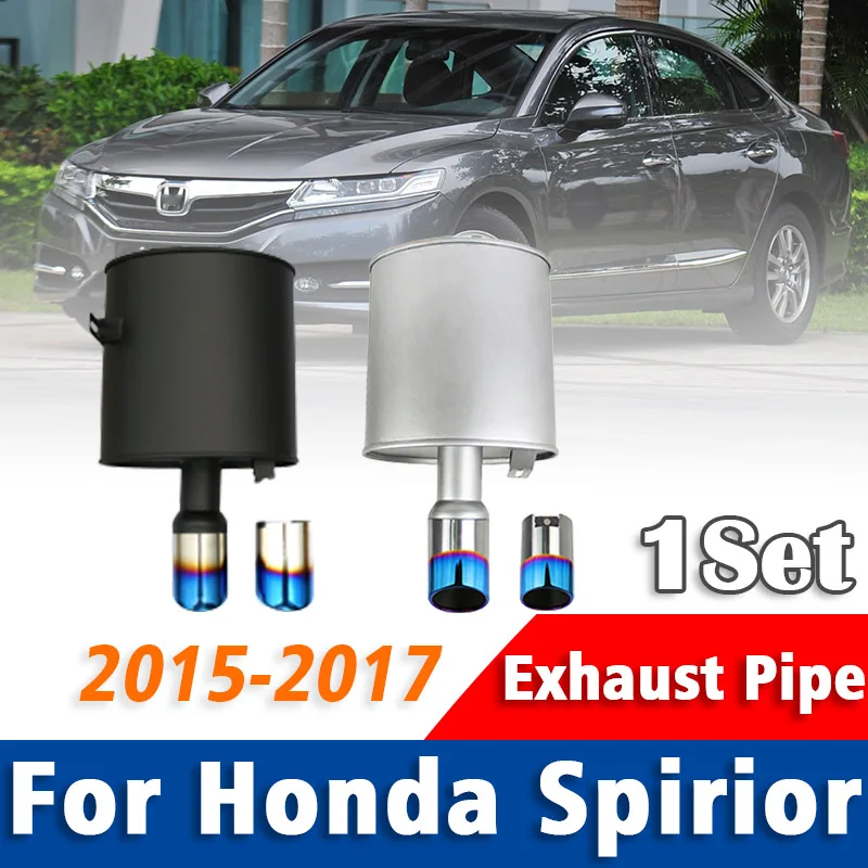 

1 Set For Honda Spirior 2.0 2015-2017 Stainless Steel Exhaust Pipe Muffler Tailpipe Muffler Tip Car Rear Tail Throat Accessories