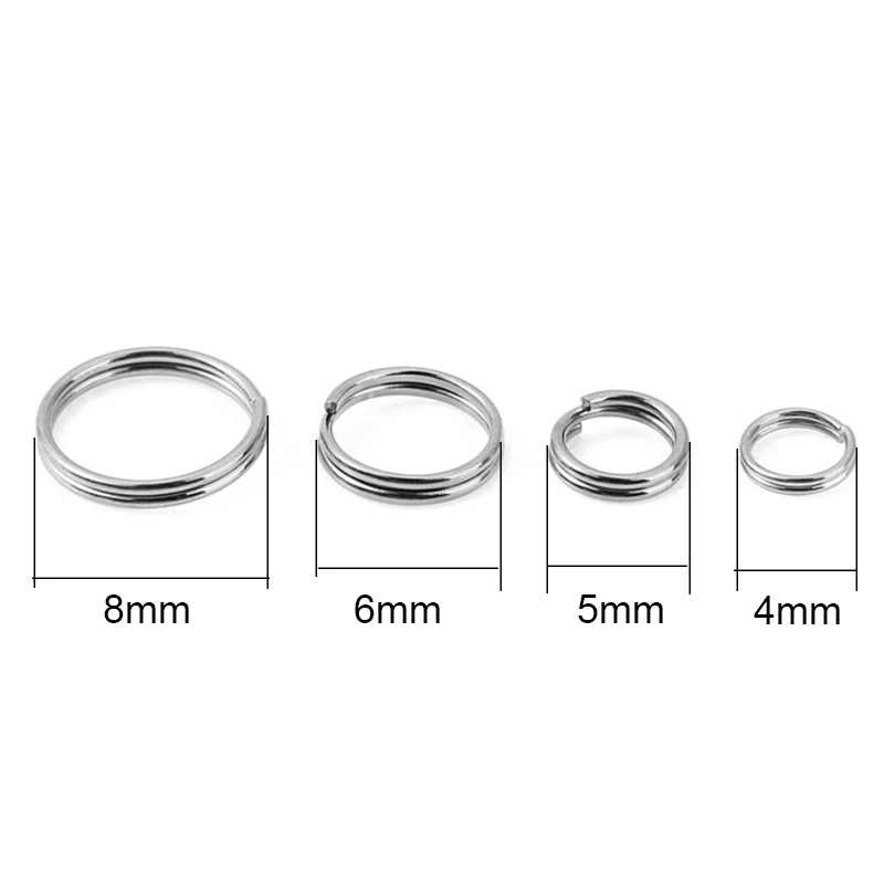 100pcs PVD Never Fade Stainless Steel Double Loop Jump rings 4 5 6 8 mm Split Rings Connectors For Diy Jewelry Making Findings image 2