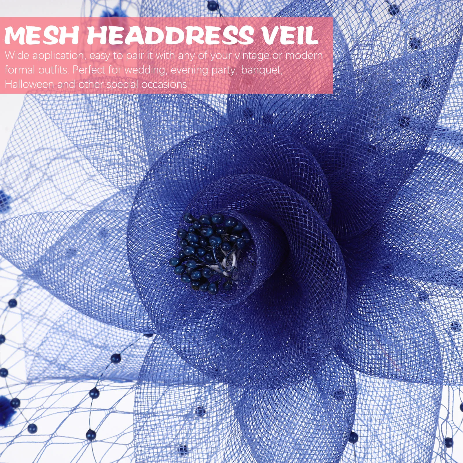 

Mesh Headdress Fascinator Headband for Women Cocktail Party Wedding Tea Accessories Hair Styling Tools