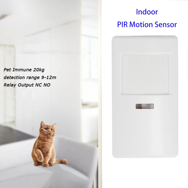 Detektor Inframerah Kekebalan Hewan Peliharaan Sensor Gerak PIR Cerdas Dalam Ruangan Berkabel untuk Semua Sistem Alarm Berkabel