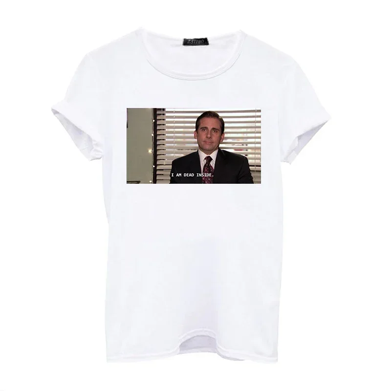 Fashion Cal t-shirt Summer I am dead inside Quote Funny t-shirt Office Michael Scott t-shirt Unisex Tumblr Grunge