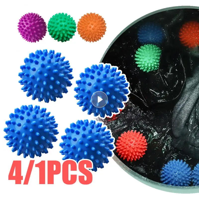 4/1pcs Reusable Laundry Balls Hair Removal Household Washing Machine Fabric Softener Ball For Clothes Cleaning Drying Balls Tool