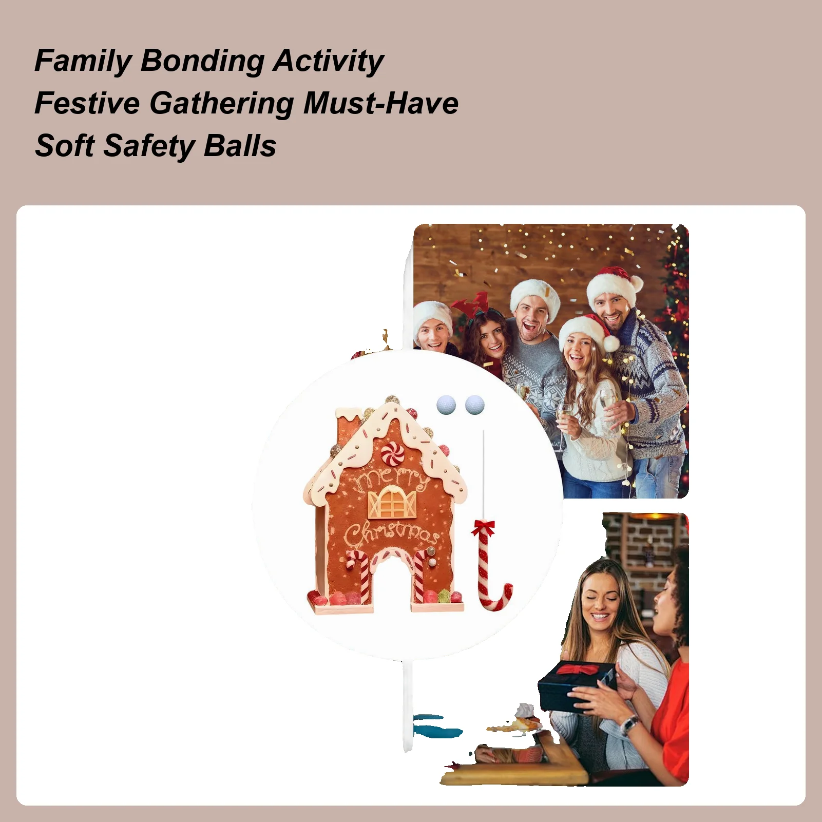 

Пряничный домик, набор для гольфа, акриловый портативный забавный домашний декор, игры для рождественской вечеринки на день рождения, Хэллоуин, домашний праздник, Новый год