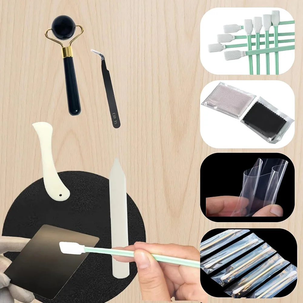 Simple 86Pcs PE Tools Trading Card Care Accessory Kit Sports Card Care Repair Flattening Kit for Card Care or Cleaning Tools Set