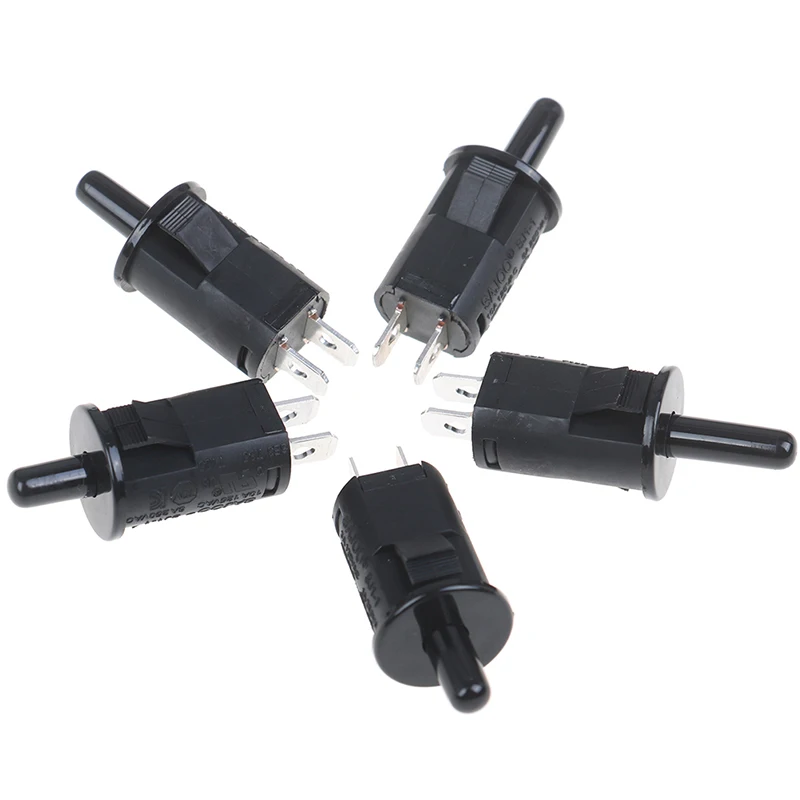 1PC Door switch Refrigerator cabinet light disinfection cabinet Wardrobe Closed press button switch black