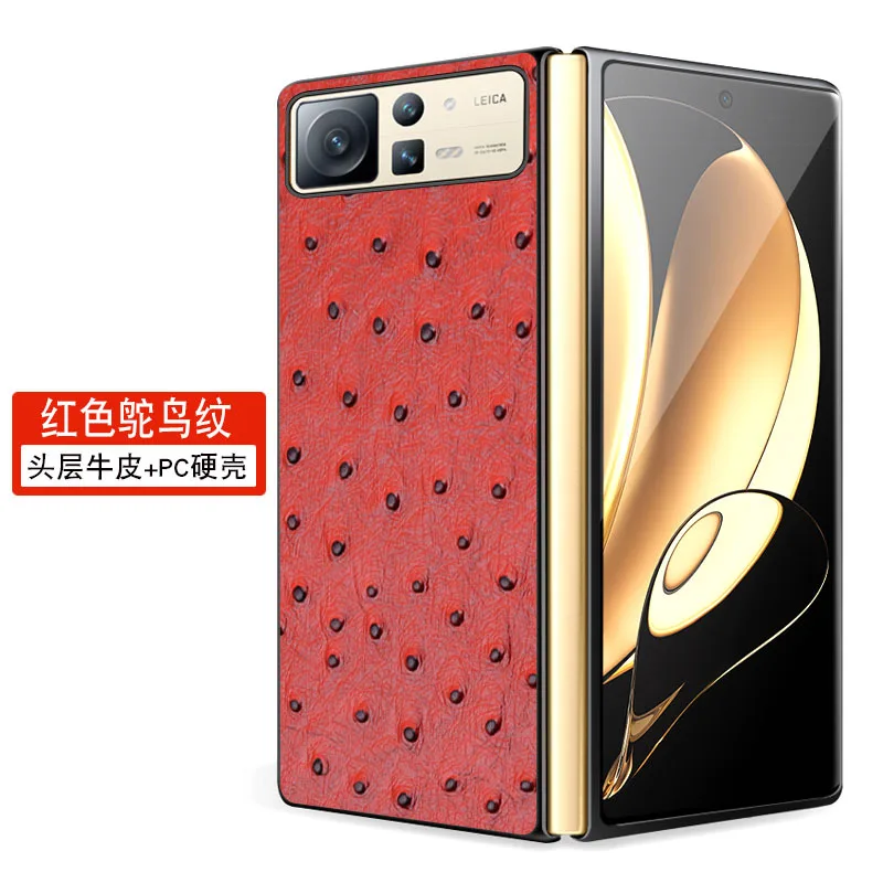 Luxury Genuine Leather Wallet Business Phone Case For Xiaomi Mix Fold2 Fold 2 Cover Credit Card Money Slot Cover Holster Cases