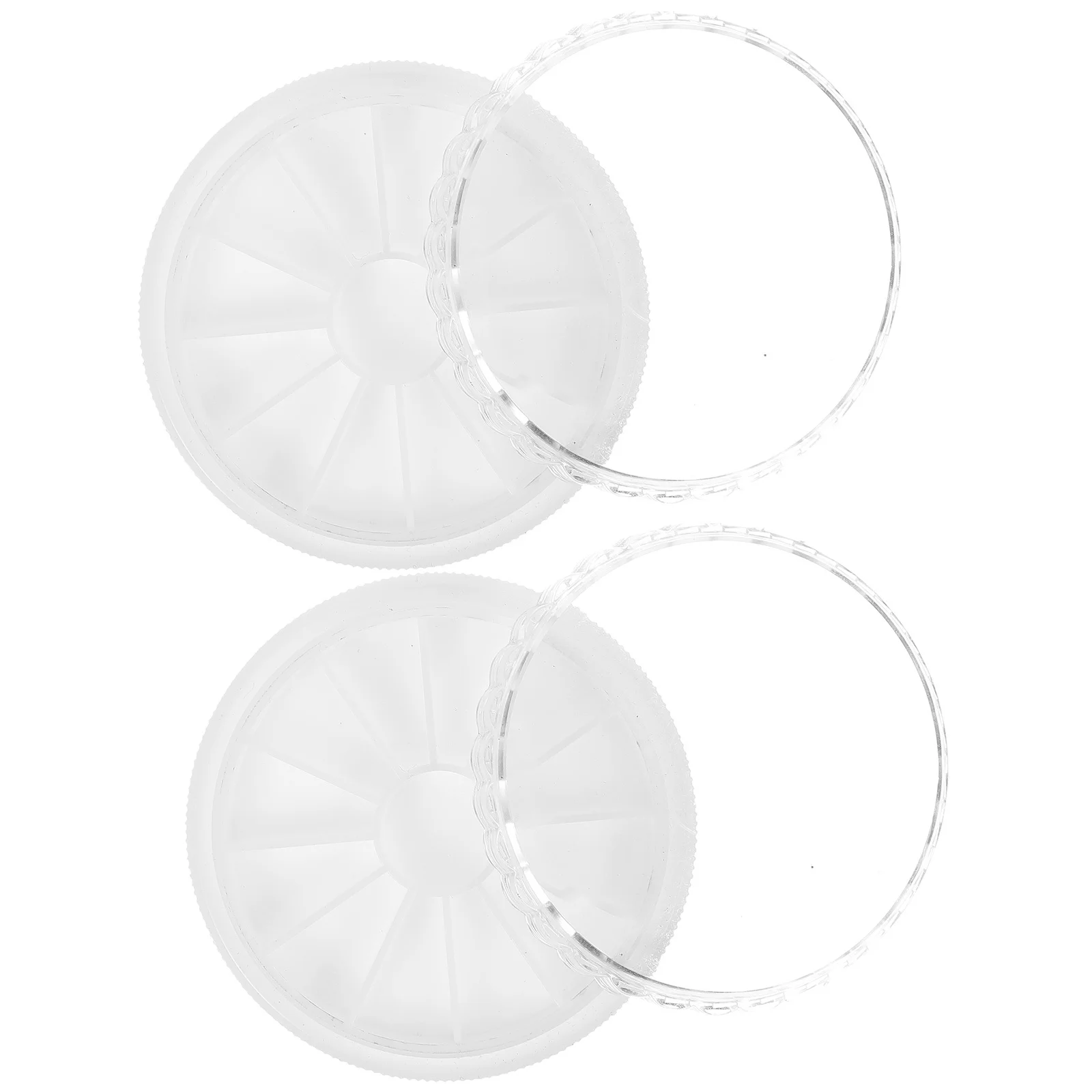 Caja organizadora para decoración de uñas, contenedor de almacenamiento práctico y seguro de plástico para gemas, dijes, decoración artesanal, uso en salón en casa, 2 uds.