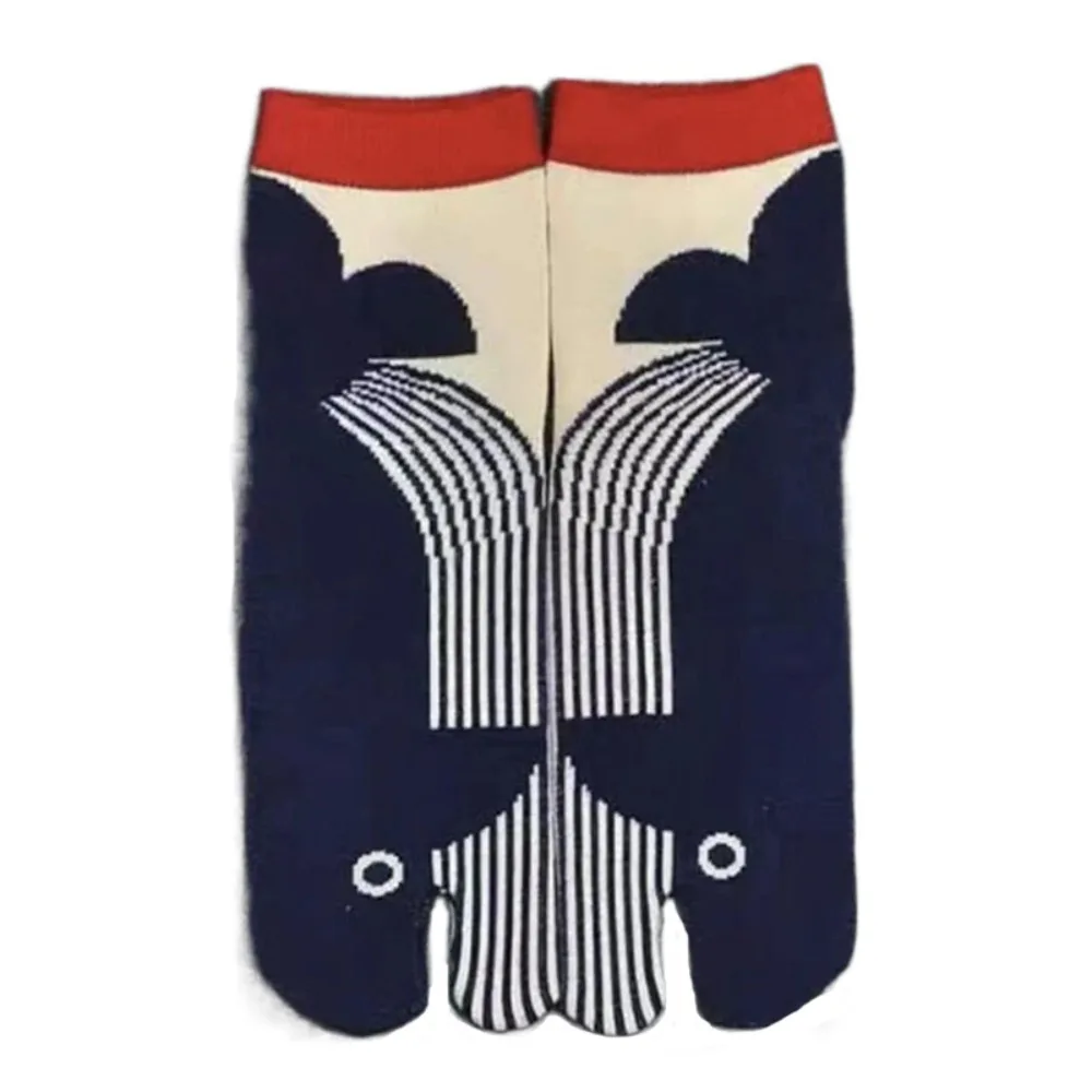 

Comfortable Deep-sea Animals Funny Fish Tube Socks Shark Whale Two Toe Socks Hosiery Flower Eel Toe Separator Socks Slippers